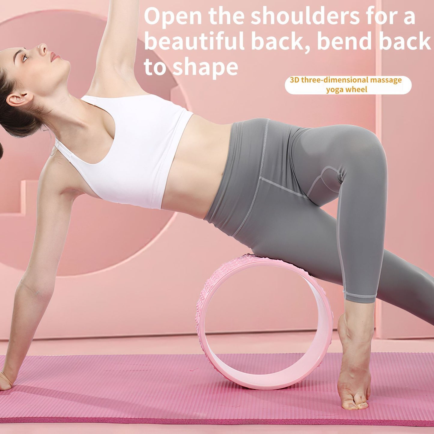Massage Roller Beginner Back Pilates Yoga Dharma Wheel