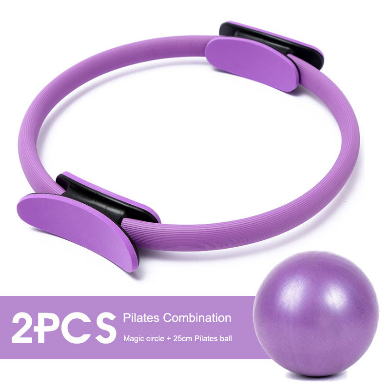 Pilates Roller Five-piece Stretch Auxiliary Strap Latex Yoga Ring Combination