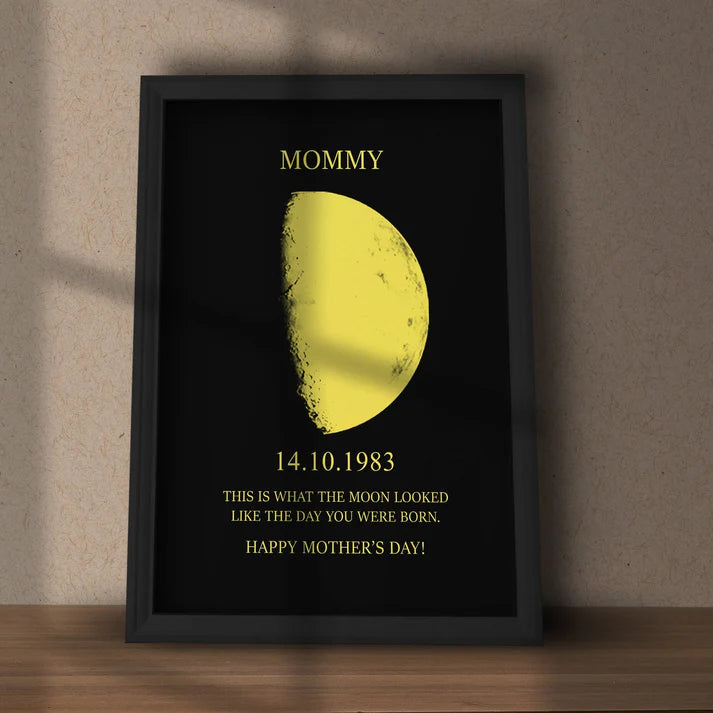 Custom Art Frame/ REAL MOON PHASE - For Memory Gift