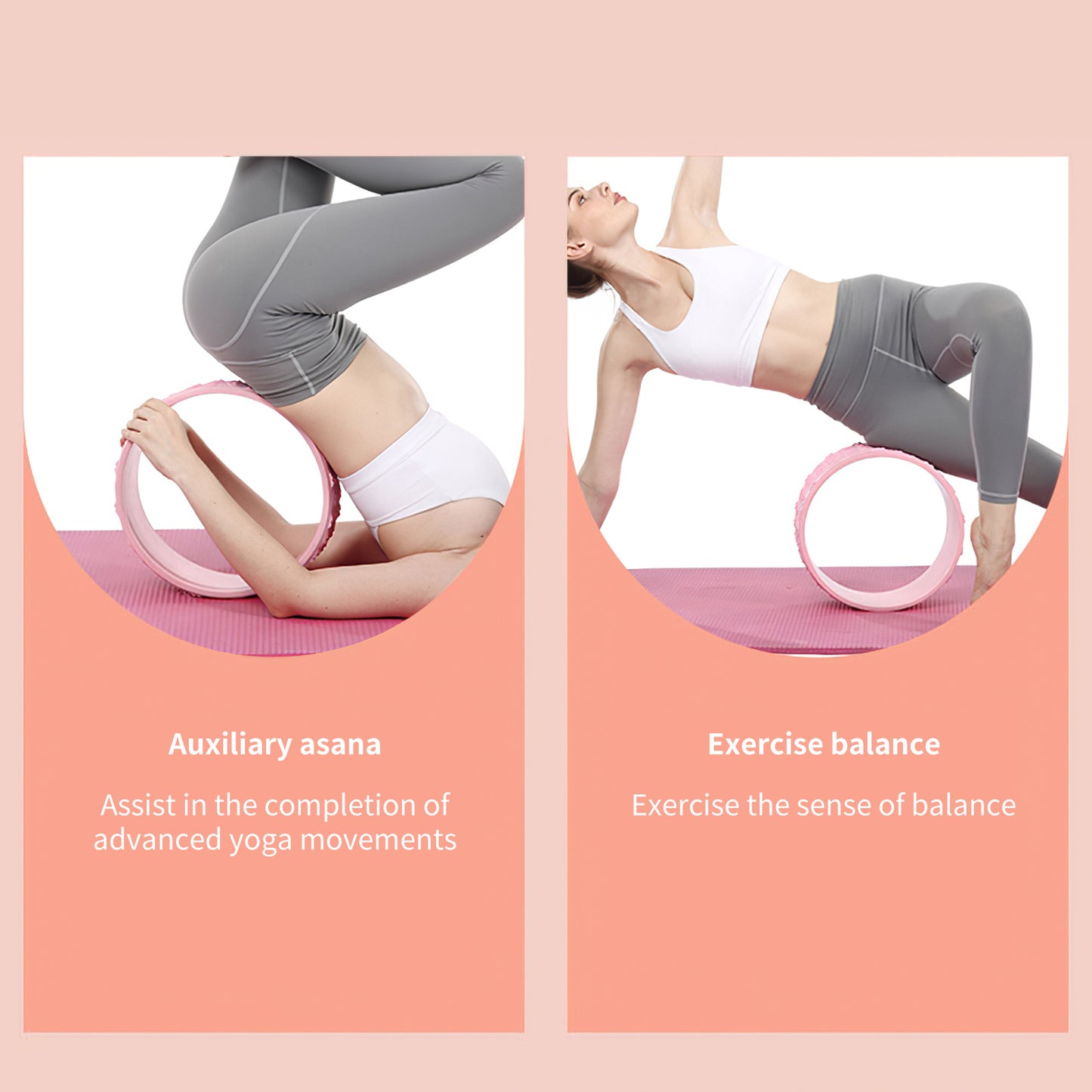 Massage Roller Beginner Back Pilates Yoga Dharma Wheel