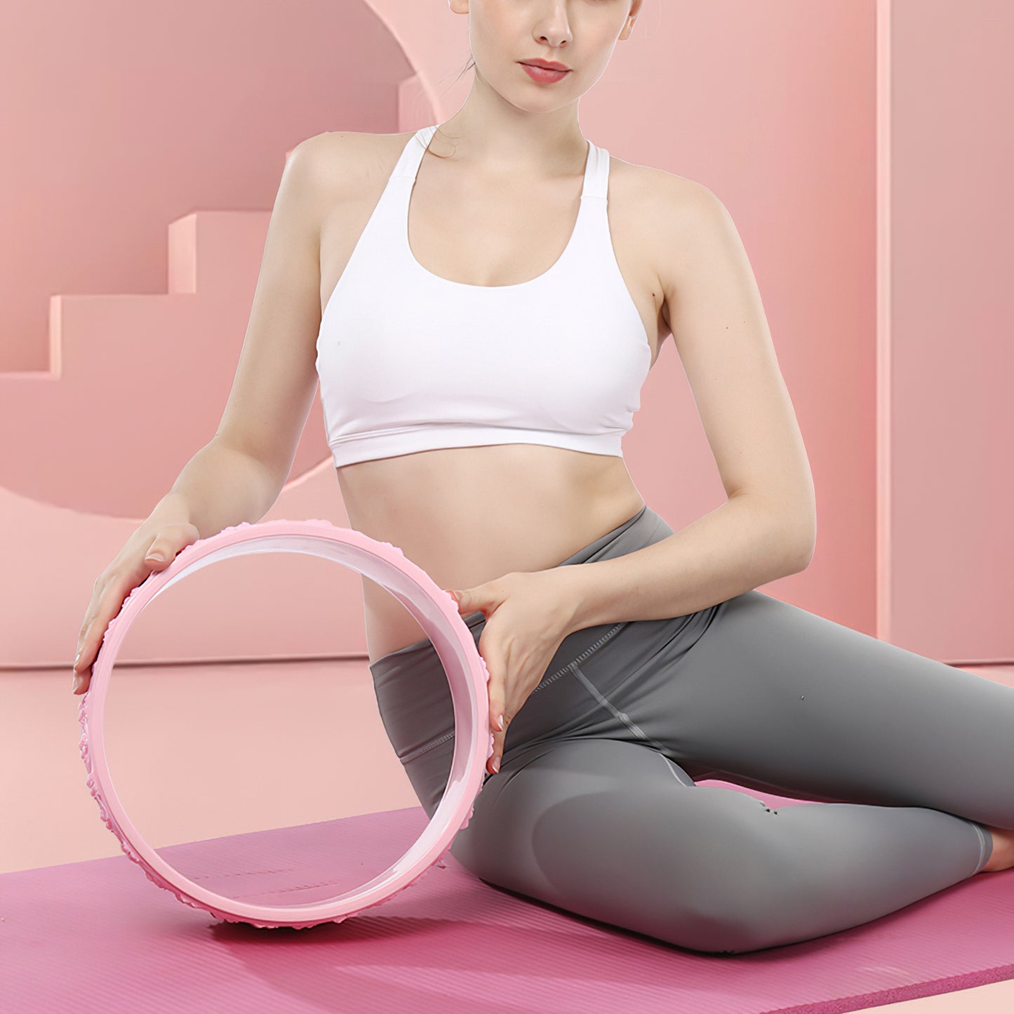 Massage Roller Beginner Back Pilates Yoga Dharma Wheel